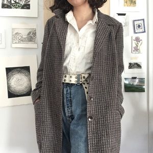 Brown Fleece Blazer Coat